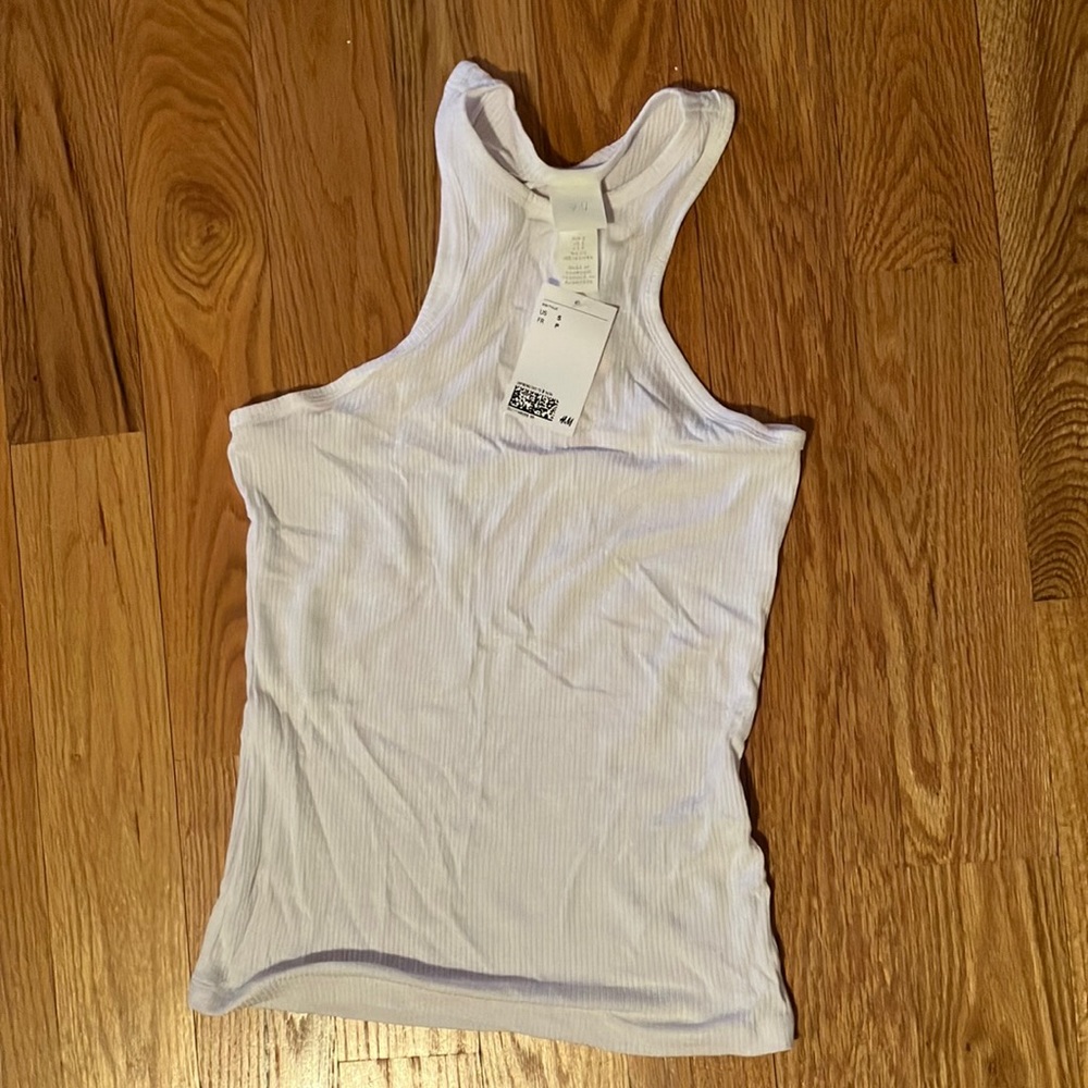 Small H&M white racer back ribbed tank